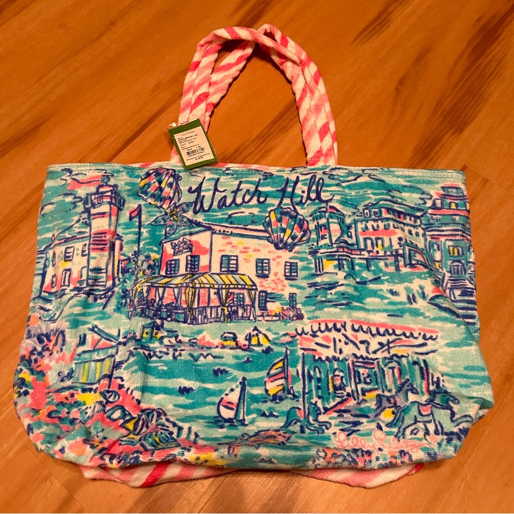Lilly Pulitzer Destination Beach Tote Watch Hill NWT